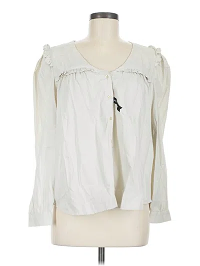 Pre-owned Lee Long Sve Blouse In Ivory