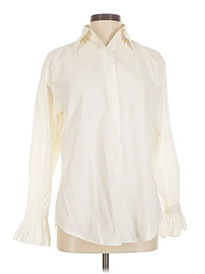 Pre-owned Lee Long Sve Blouse In White