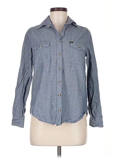 Pre-owned Lee Long Sve Button Down Shirt In Blue