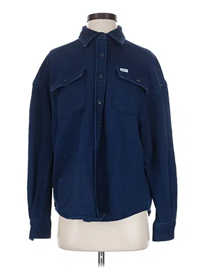 Pre-owned Lee Long Sve Button Down Shirt In Blue