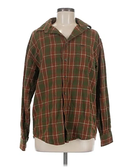 Pre-owned Lee Long Sve Button Down Shirt In Green