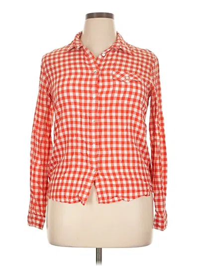 Pre-owned Lee Long Sve Button Down Shirt In Orange