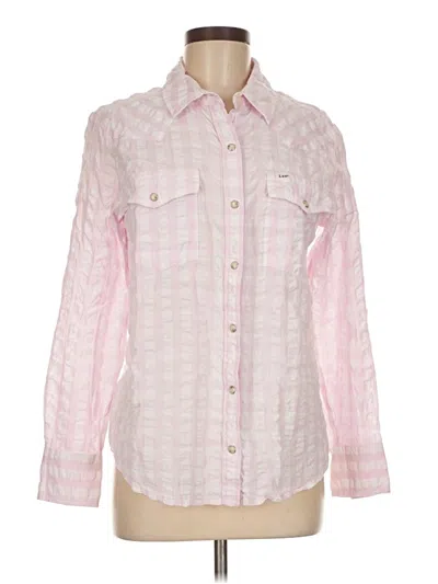 Pre-owned Lee Long Sve Button Down Shirt In Pink