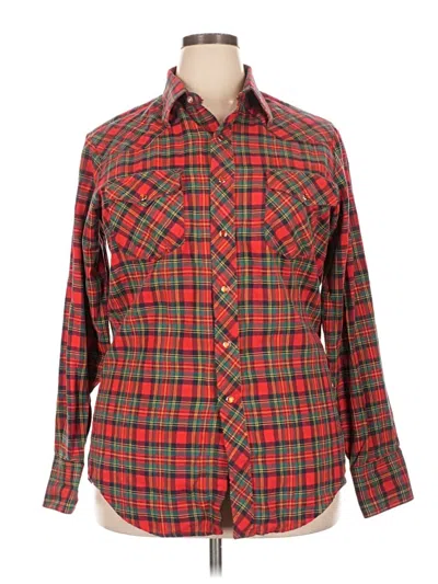 Pre-owned Lee Long Sve Button Down Shirt In Red
