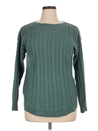 Pre-owned Lee Long Sve Top Teal Boatneck Tops