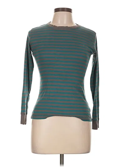 Pre-owned Lee Long Sve T-shirt In Teal