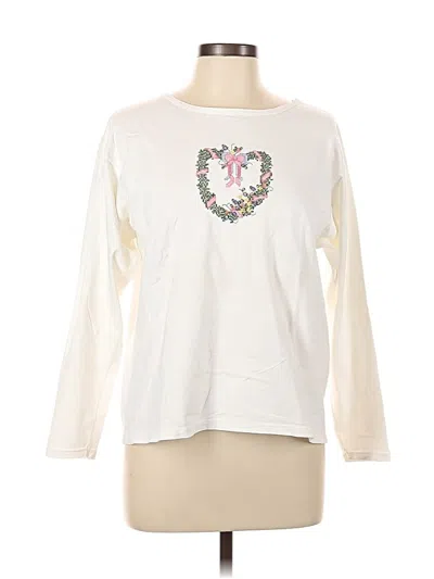 Pre-owned Lee Long Sve T-shirt In White