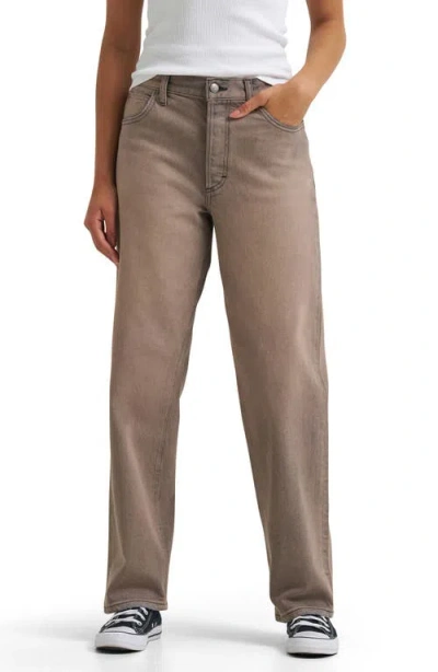 Lee Low Slung Slouch Straight Leg Jeans In Brown