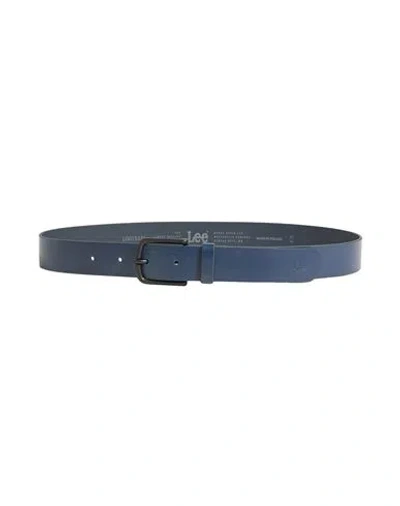 Lee Man Belt Navy Blue Size 36 Soft Leather