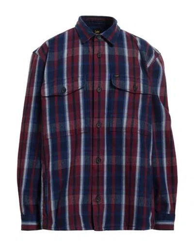 Lee Man Shirt Navy Blue Size Xxl Cotton