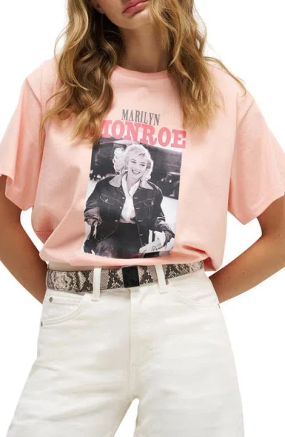 Lee Marilyn Monroe Graphic T-shirt In Peach Bud