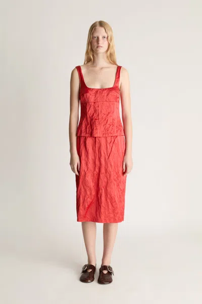 Lee Mathews Agatha Bodice Top In Red