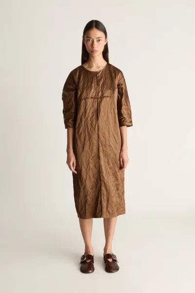 Lee Mathews Agatha Dress In Brown