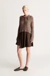 Lee Mathews Agnes Mini Skirt In Chocolate