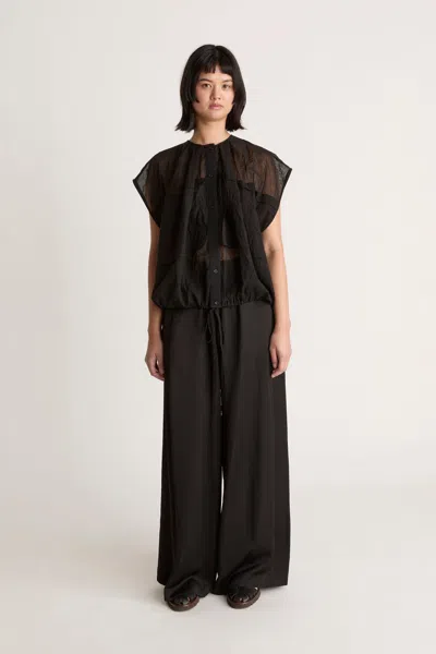 Lee Mathews Aida Wide Leg Pant In Black