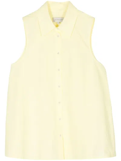 Lee Mathews Andy Sleeveless Shirt In Yellow