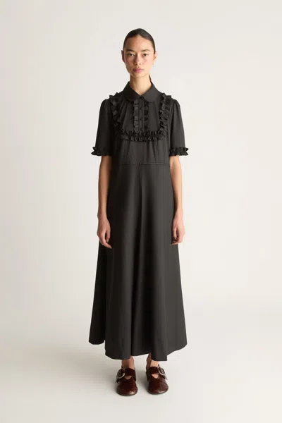 Lee Mathews Balfour Midi Dress In Black