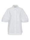 Lee Mathews Balloon-sleeve Collared Shirt In White