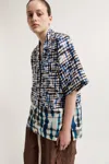 Lee Mathews Tie-dye Patterned Shirt In Blue
