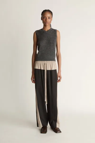 Lee Mathews Blair Spliced Pant In Gray