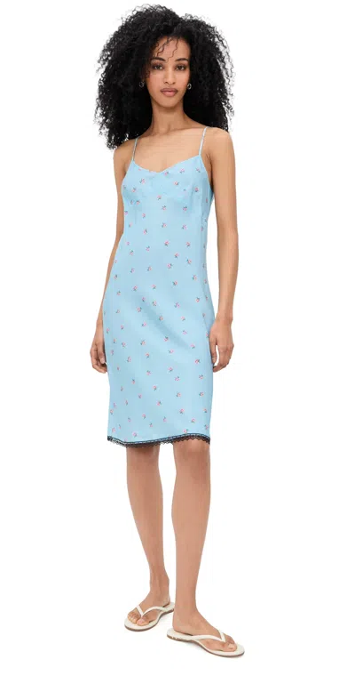 Lee Mathews Bluebell Slip Silk Dress Powder