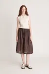 Lee Mathews Bonnie Skirt In Brown
