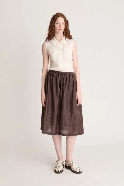 Lee Mathews Bonnie Skirt In Brown