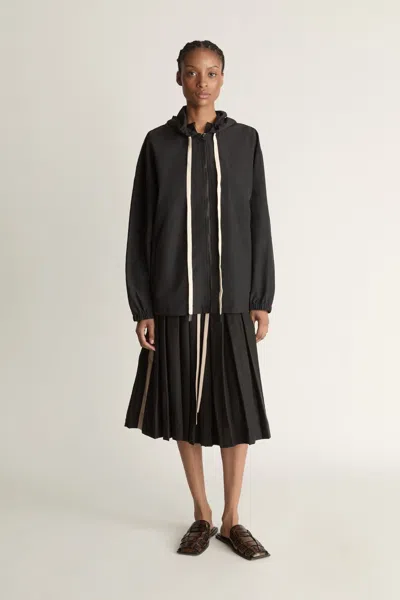 Lee Mathews Callum Hooded Jacket In Black