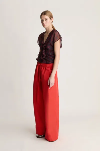 Lee Mathews Carmen Pant In Red