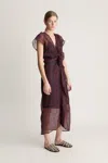 Lee Mathews Carmody Dress In Brown