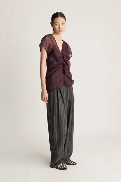 Lee Mathews Carmody Top In Animal Print