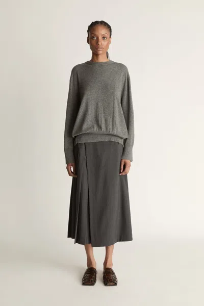 Lee Mathews Cashmere Crewneck In Gray