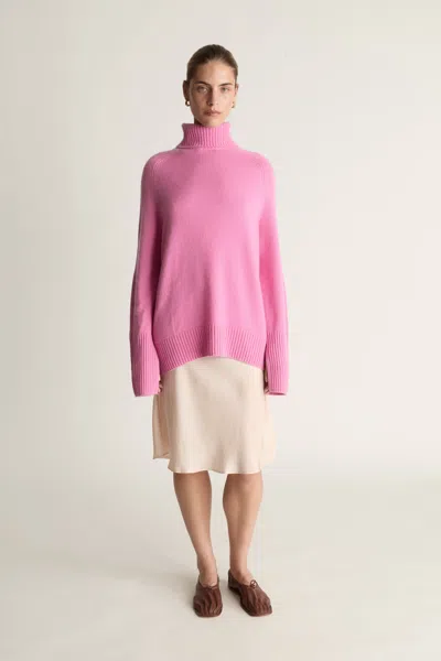 Lee Mathews Cashmere Turtleneck In Pink