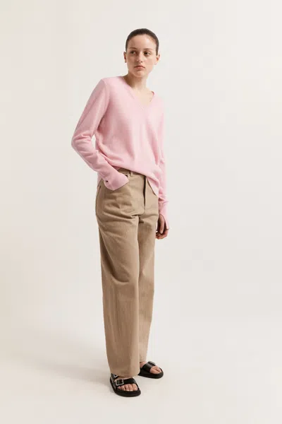 Lee Mathews Cashmere V Neck Sweater In Juliet