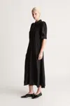 Lee Mathews Cassini Short Sleeve Dress In Black