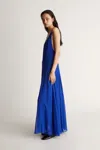 Lee Mathews Chamberlain Dress In Cobalt