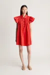 Lee Mathews Charlotte Mini Dress In Red