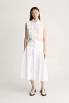 Lee Mathews Charlotte Pleat Skirt In White