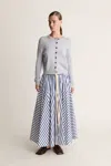 Lee Mathews Cotton Cashmere Ls Cardigan In Gray