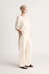 Lee Mathews Cotton Cashmere Oversized Tee In Chromium