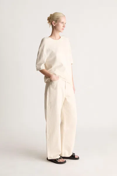Lee Mathews Cotton Cashmere Oversized Tee In Chromium