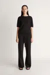 Shop Lee Mathews Cotton Cashmere Tee In Black