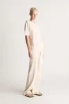 Lee Mathews Cotton Cashmere Tee In Oat