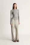 Lee Mathews Cotton Cashmere Wide Leg Pant