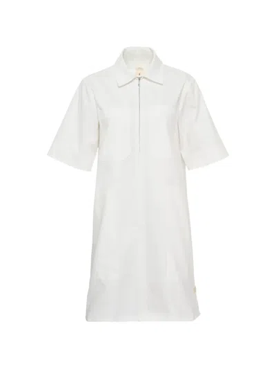 Lee Mathews Cotton Dress In White