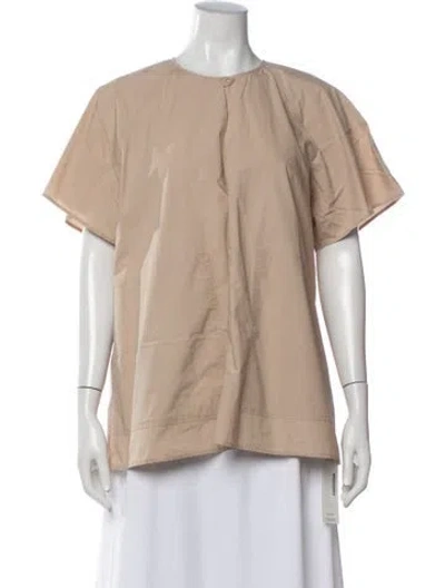 Pre-owned Lee Mathews Crew Neck Short Sleeve Top In Neutrals