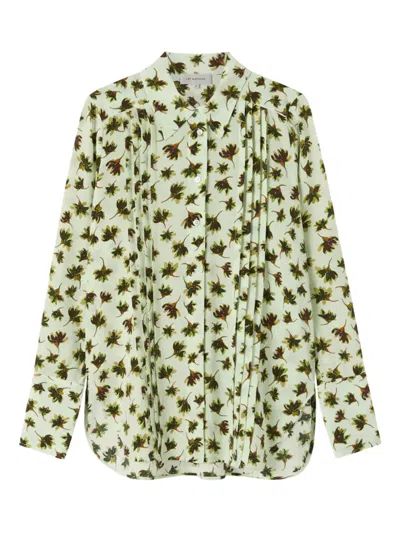Lee Mathews Daphne Floral-print Blouse In Green