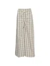 Lee Mathews Drawstring Check Trousers In Neutral