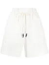 Lee Mathews Drawstring High-waisted Shorts In Nude