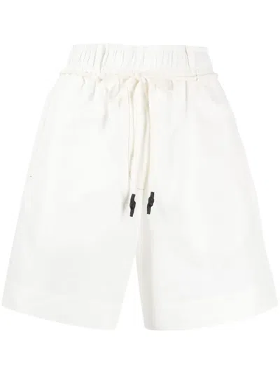Lee Mathews Drawstring High-waisted Shorts In Nude